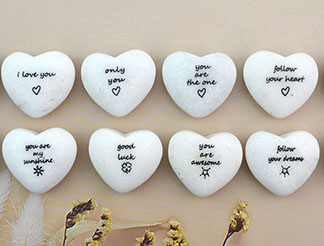 Marble Heart With Printing