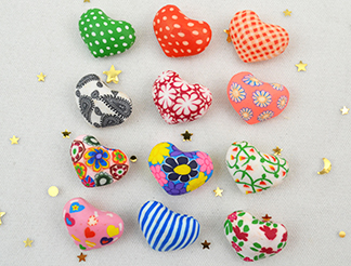 CLAY HEART 3cm