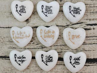 Marble Heart With Engraving