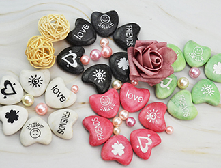 Marble Heart With Engraving