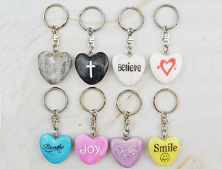 MARBLE WITH KEYCHAIN